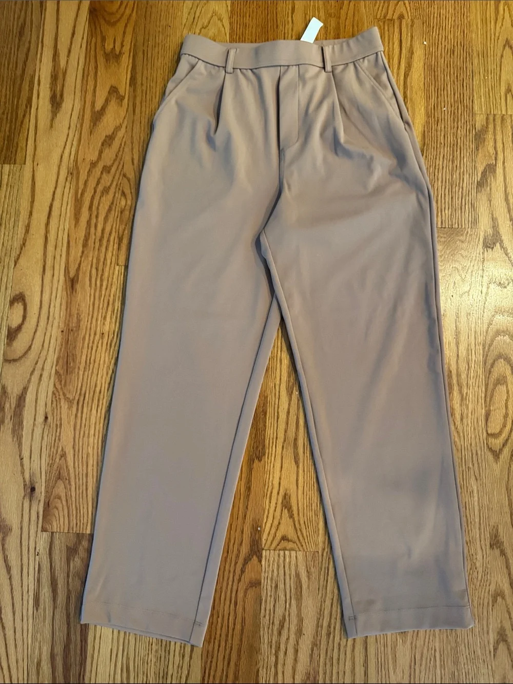 HALARA Straight-Leg Dress Pants in Taupe Beige